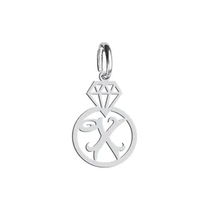 آویز گردنبند هایکا الماس و حرف x  مدل ha 858