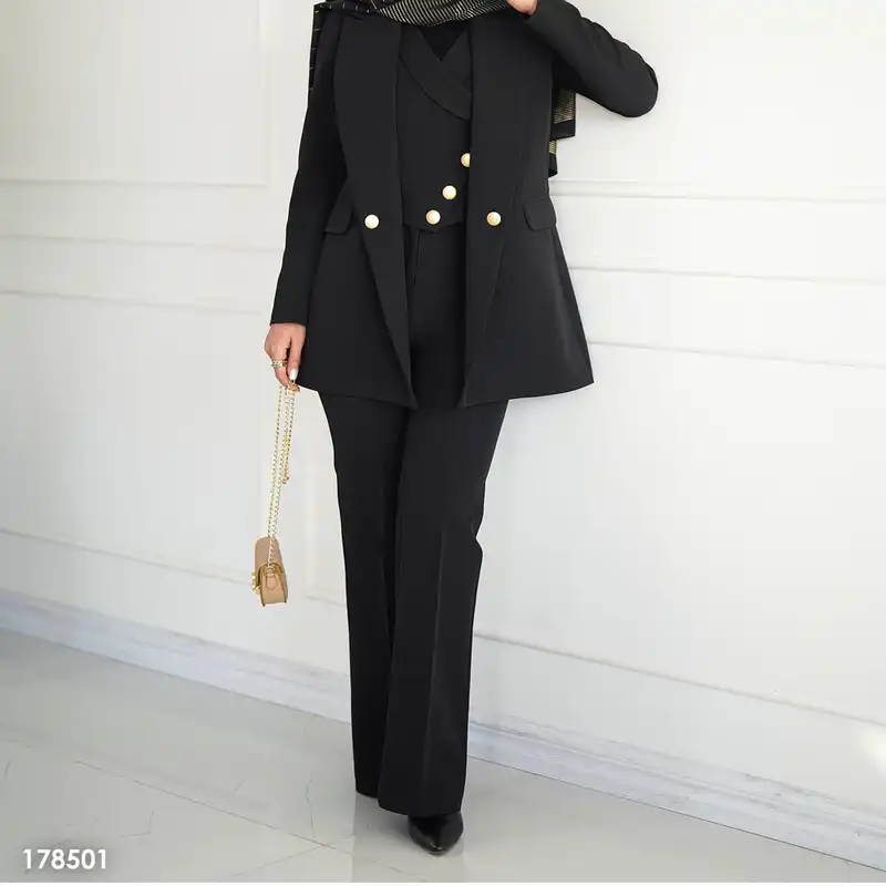 ست 3 تکه لباس زنانه السانا مدل تندیس کد 178501