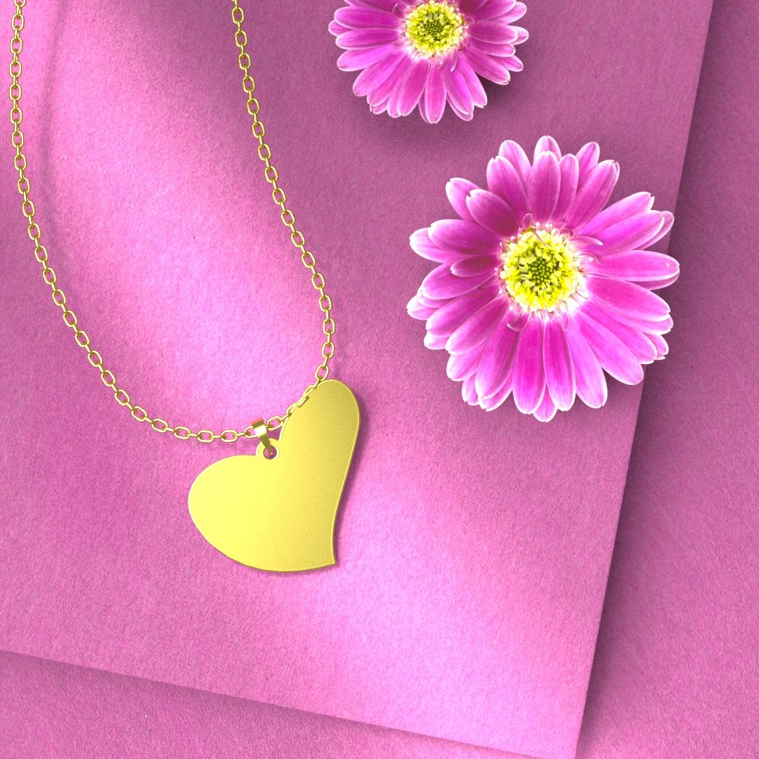 گردنبند طلا 18 عیار زنانه مدوپد مدل قلب کد E2-1-1225 - - 4