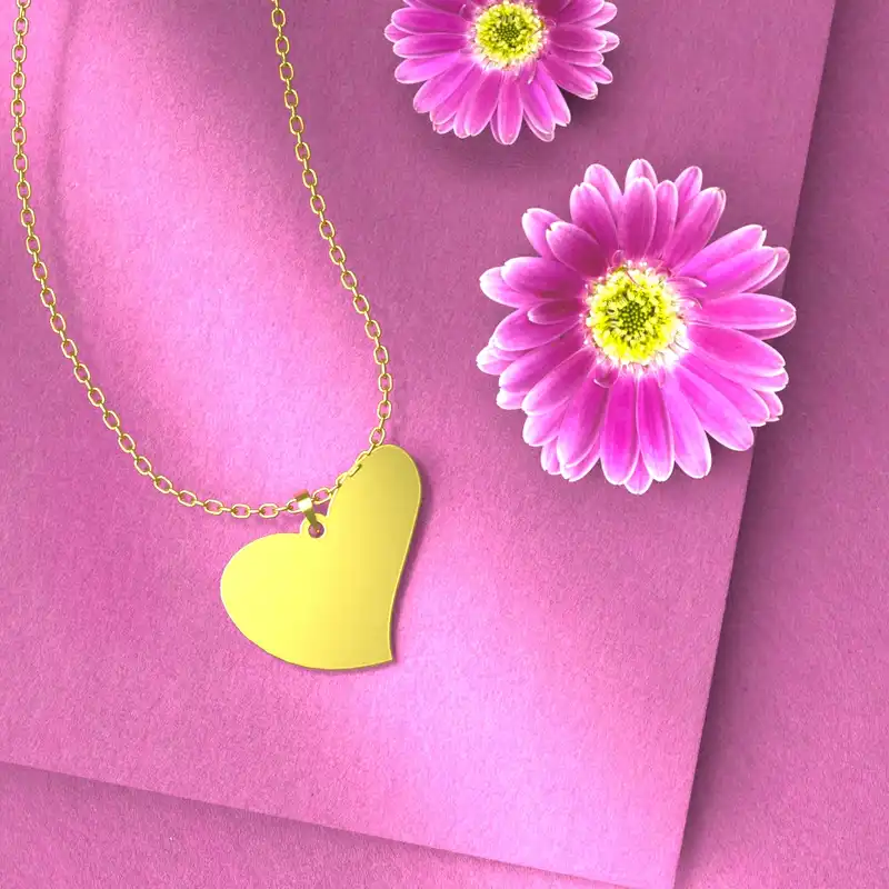 گردنبند طلا 18 عیار زنانه مدوپد مدل گل کد CA10864