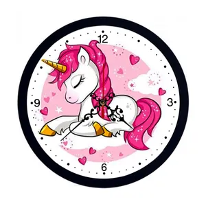 ساعت دیواری مدل یونیکورن اسب تک شاخ کد s-223