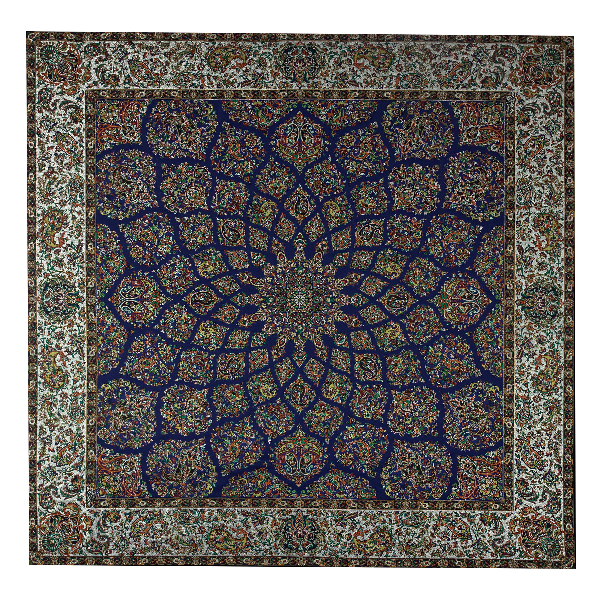 رومیزی ترمه رضایی یزد طرح زندیه کد 2124010429000