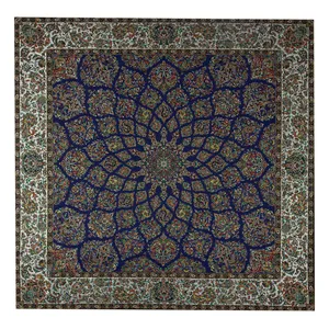 رومیزی ترمه رضایی یزد طرح زندیه کد 2124010429000