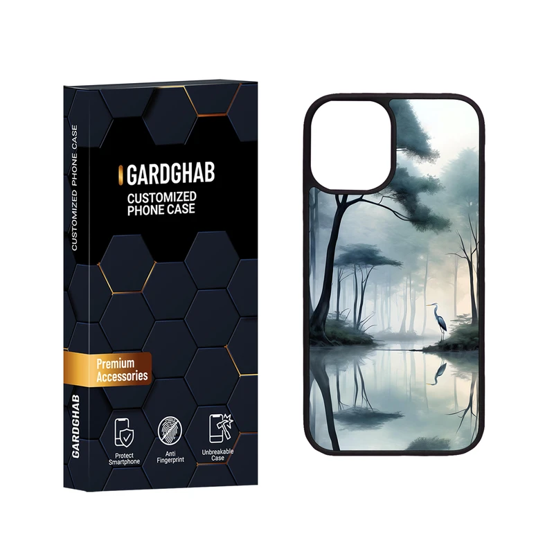 کاور گارد قاب مدل دور ژله ای منظره و طبیعت مناسب برای گوشی موبایل اپل iPhone 12 Mini