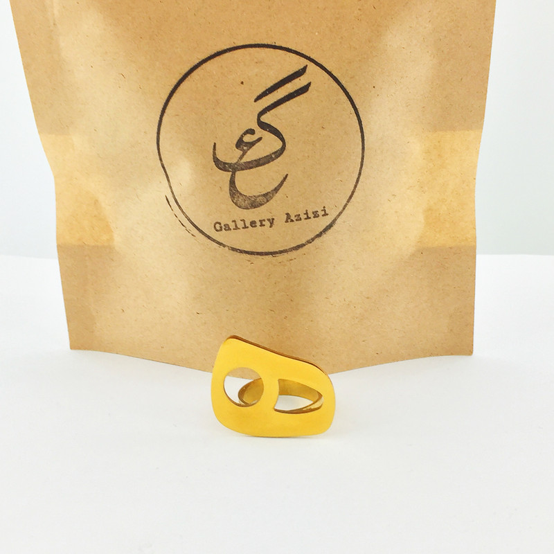 انگشتر زنانه گالری عزیزی طرح هـ مدل 14280