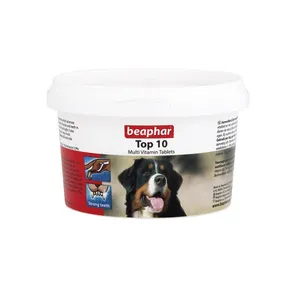 قرص مولتی ویتامین سگ بیفار مدل TOP 10بسته ۱۸۰ عددی