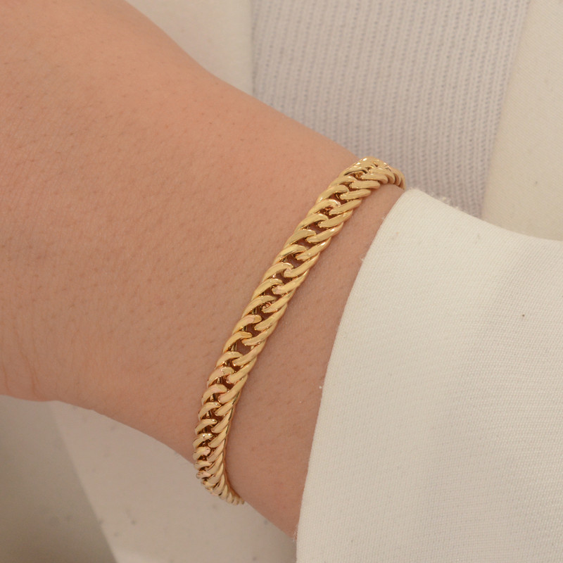 دستبند طلا 18 عیار زنانه طلای مستجابی مدل سیسیل کد MG20 دستبند طلا 18 عیار زنانه طلای مستجابی مدل سیسیل کد MG20