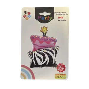 بادکنک فویلی پارتی مدل کیک دو طبقه کد 6919