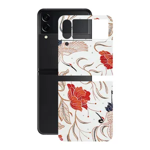 Remax cover sticker Leth model flower design suitable for Samsung Galaxy Z Flip3 mobile phone