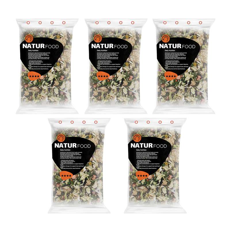 غذای خرگوش نیچر فود مدل 4 ستاره وزن 500 گرم بسته 5 عددی