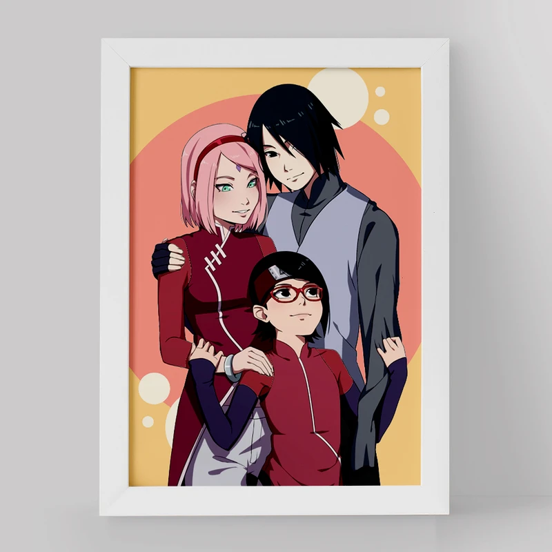 تابلو خندالو مدل خانواده ساسکه انیمه بوروتو کد 13136