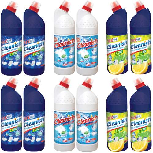 مایع جرم گیر و سفید کننده سطوح کلینیش مدل Regular -Lime وزن 1000 گرم بسته 12 عددی