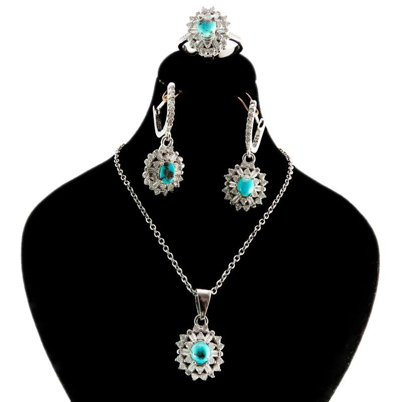 نیم ست نقره زنانه کد AV006 نیم ست نقره زنانه کد AV006