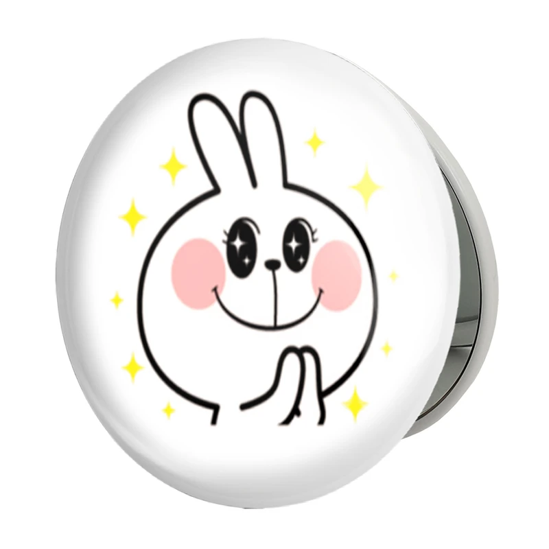 آینه جیبی خندالو طرح عاشقانه مدل تاشو کد 5920 