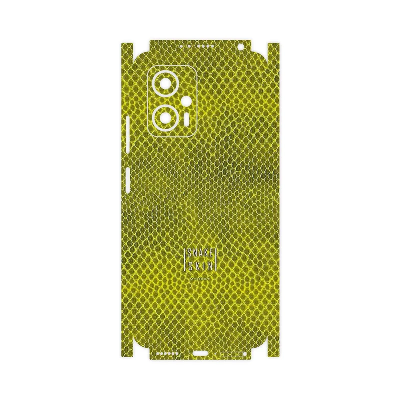 برچسب پوششی ماهوت مدل Yellow Snake Skin-FullSkin مناسب برای گوشی موبایل شیائومی Poco X4 GT
