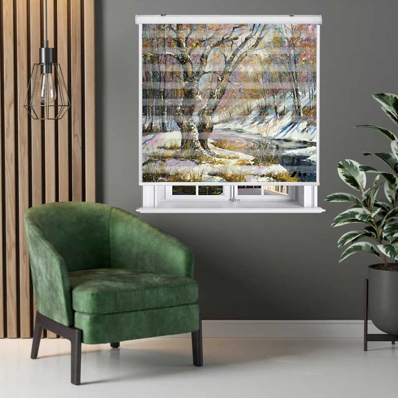 پرده زبرا زیو مدل P6023 سایز 150x200 سانتی متر