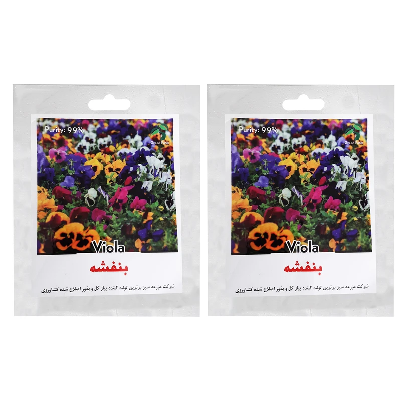 بذر گل بنفشه الوان گرین فارم  کد 08 بسته 2 عددی