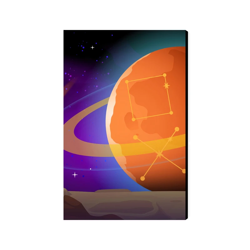 تابلو شاسی عرش مدل فانتزی منظره فضا و کهکشان کد As5157