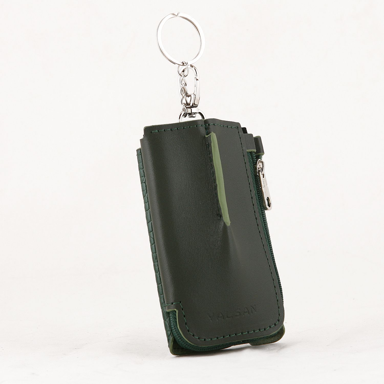 جاکلیدی مردانه چرم یلسان مدل آران کد PRM-033-sbz - - 2