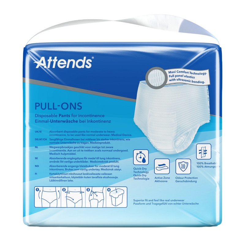 پوشک بزرگسال اتندز مدل 001 سایز کوچک بسته 16 عددی