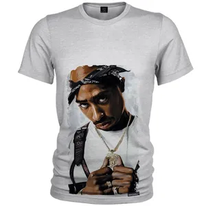 تی شرت آستین کوتاه مردانه 27 مدل White 2Pac کد MH1260