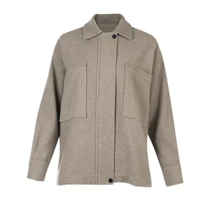 پالتو زنانه سرژه مدل 230150 رنگ قهوه ای