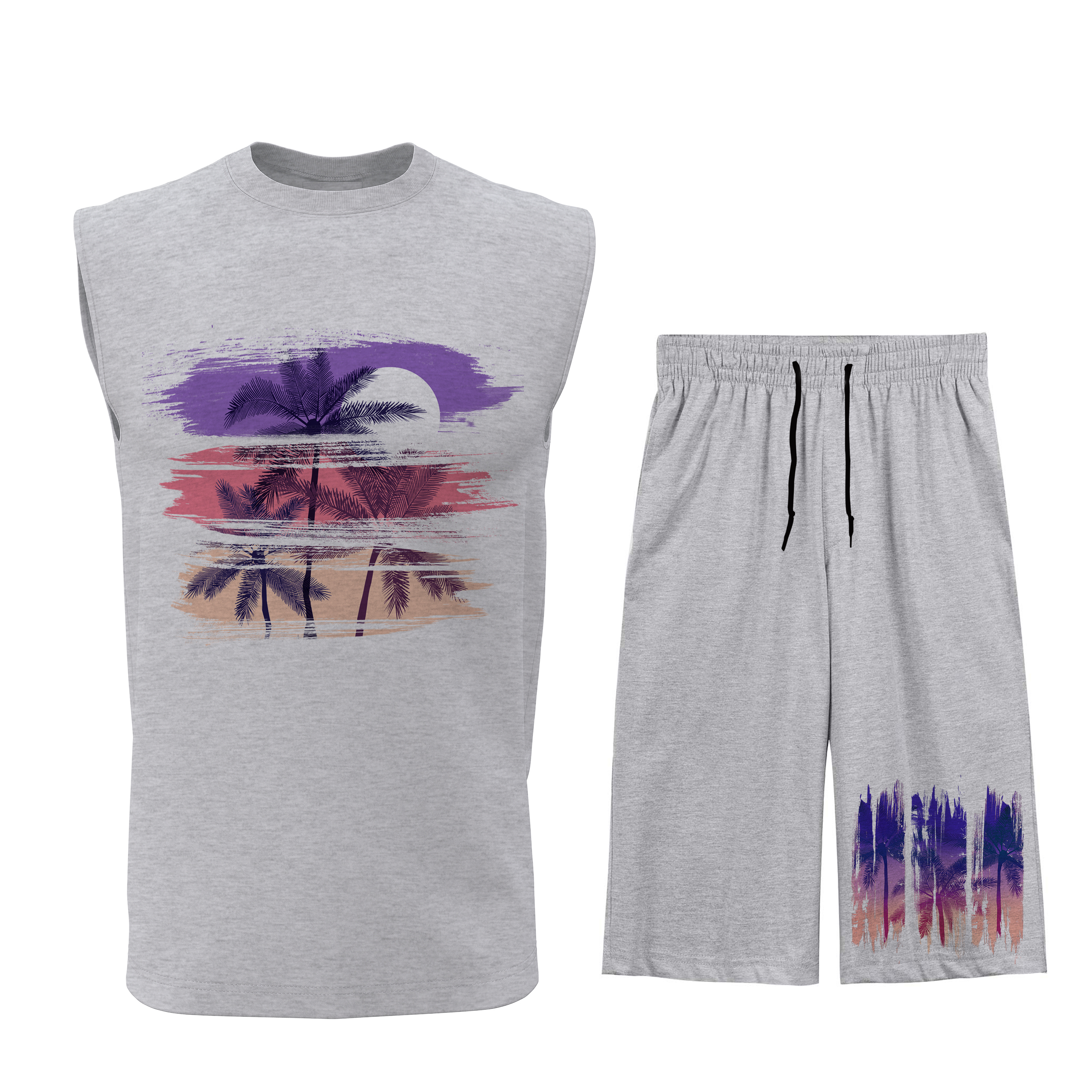 ست تاپ و شلوارک مردانه مدل B067G