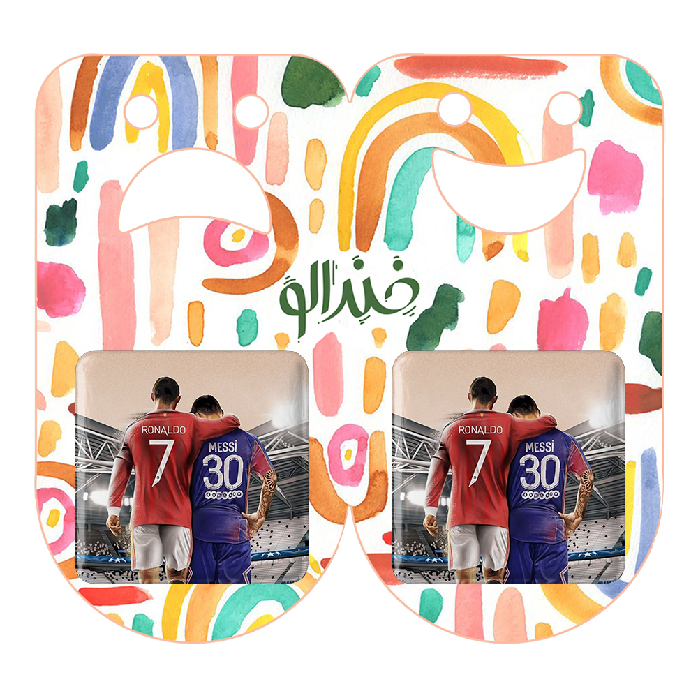 پیکسل خندالو مدل کریستیانو رونالدو و لیونل مسی کد 14000 به همراه مگنت