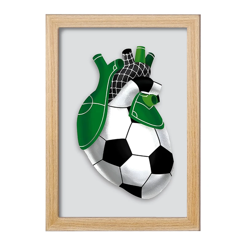 تابلو خندالو مدل قلب فوتبالی کد F4818