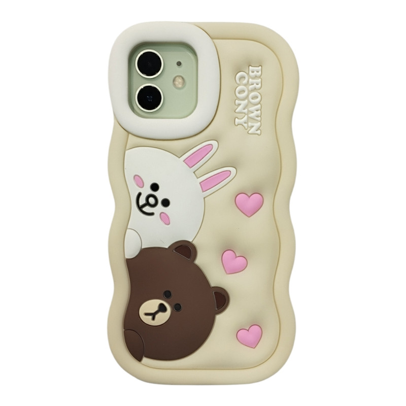 کاور طرح BROWN CONY مناسب برای گوشی موبایل اپل IPHONE 13 PRO/14 PRO/15 PRO
