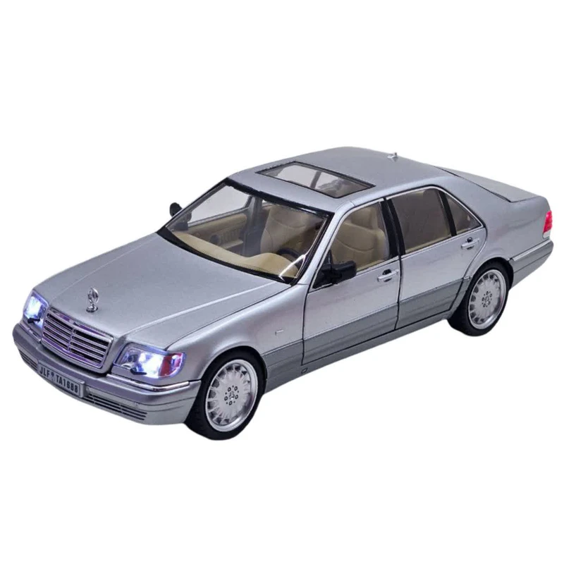 ماکت ماشین ناب سل مدل بنز سوپر سالن فلزی چراغدار موزیکال کد Mercedes-Benz s320 metal lighted musical metal car 