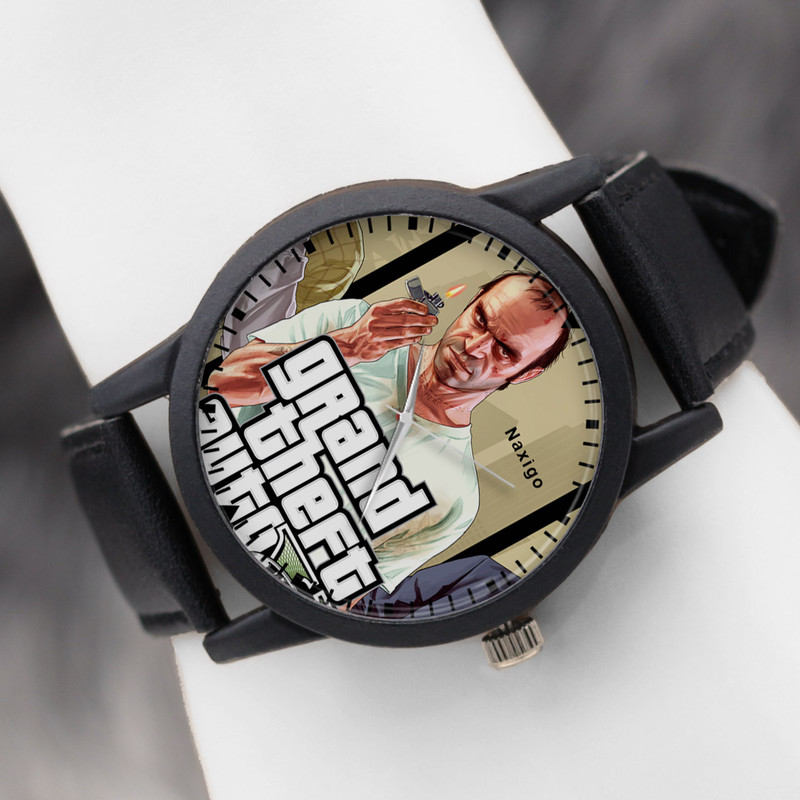 ساعت مچی عقربه ای ناکسیگو مدل Grand Theft Auto کد LF6767 ساعت مچی عقربه ای ناکسیگو مدل Grand Theft Auto کد LF6767