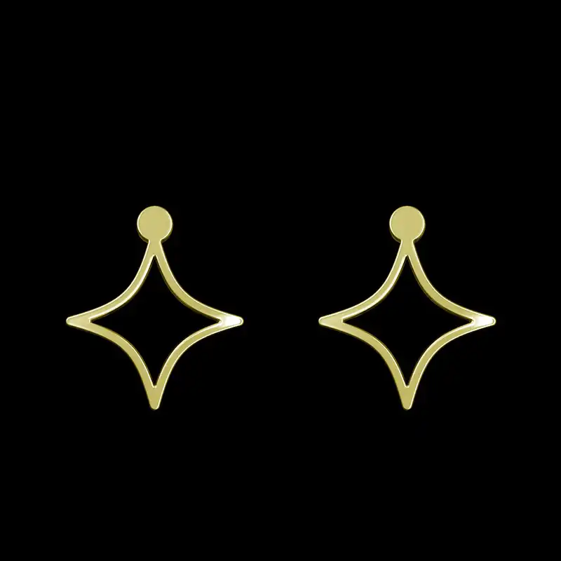 گوشواره طلا 18 عیار زنانه مدوپد مدل ستاره کد GA1-15464