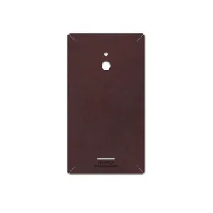 MAHOOT Matte-Dark-Brown-Leather Cover Sticker for Nokia XL