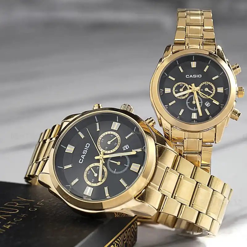 ست ساعت مچی عقربه ای زنانه و مردانه مدل Cas08