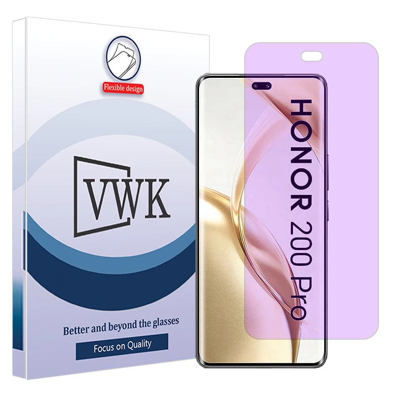 محافظ صفحه نمایش ضداشعه بنفش وی دبلیو کی مدل Tough مناسب برای گوشی موبایل آنر 200 Pro