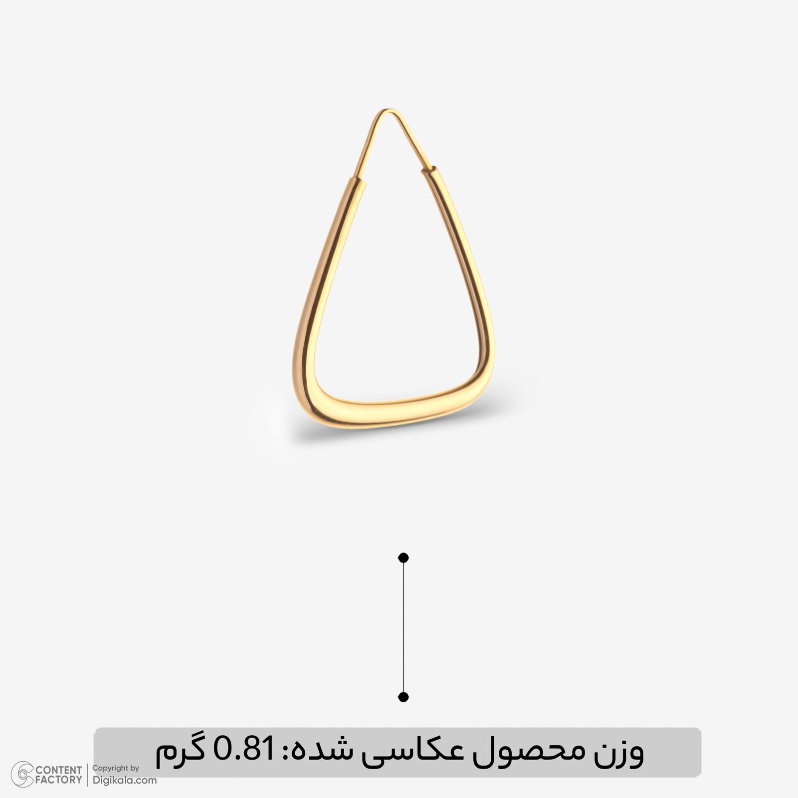 گوشواره حلقه‌ای طلا 18 عیار زنانه گلدم مدل 2E245007 -  - 7