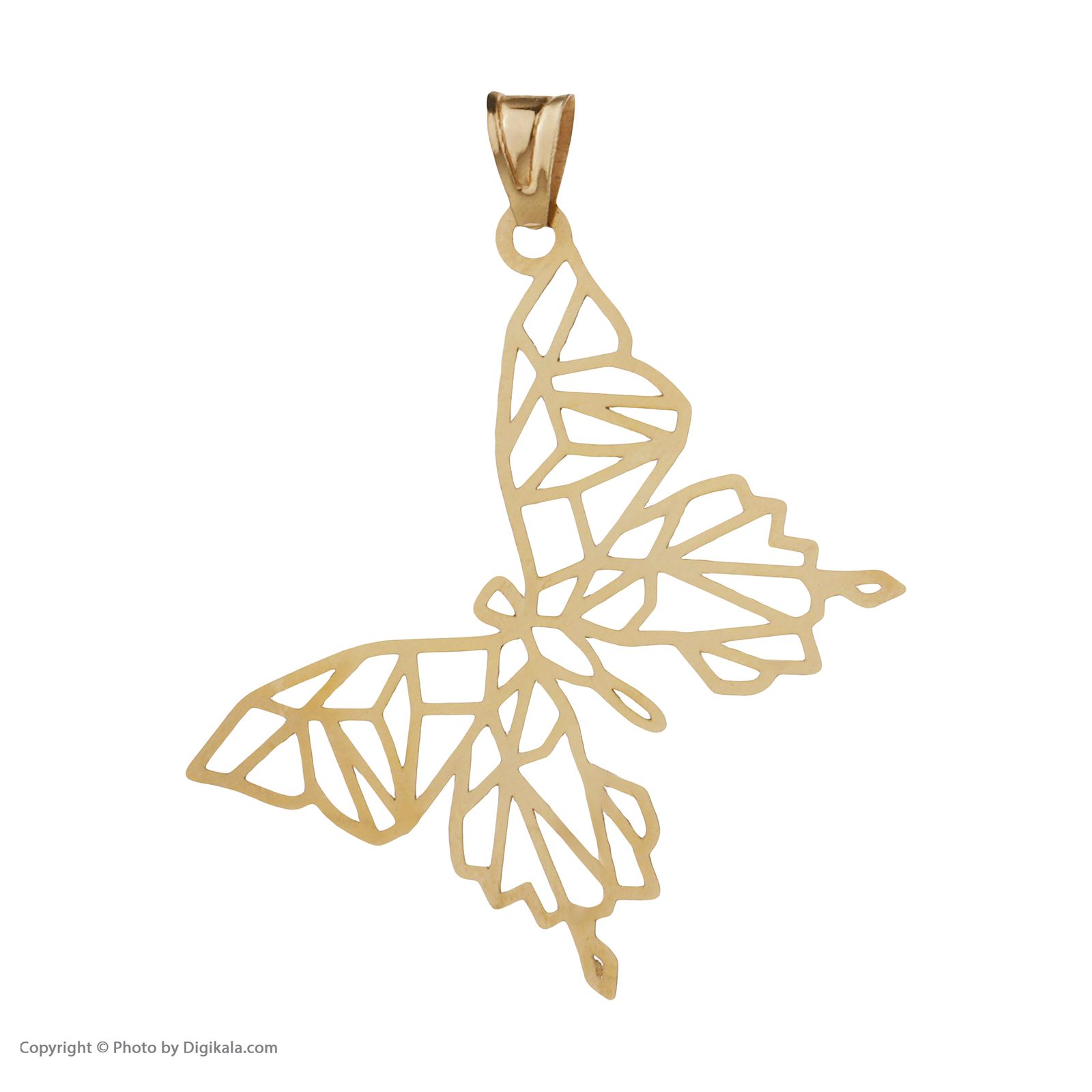 آویز گردنبند طلا 18 عیار زنانه مایا ماهک مدل MM1356 طرح پروانه اوریگامی -  - 2