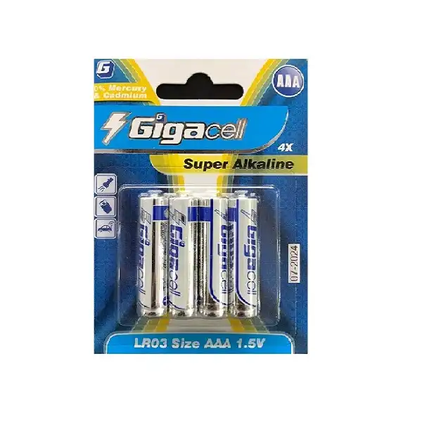 باتری قلمی و نیم قلمی گیگاسل مدل سوپر آلکالاین بسته 16 عددی