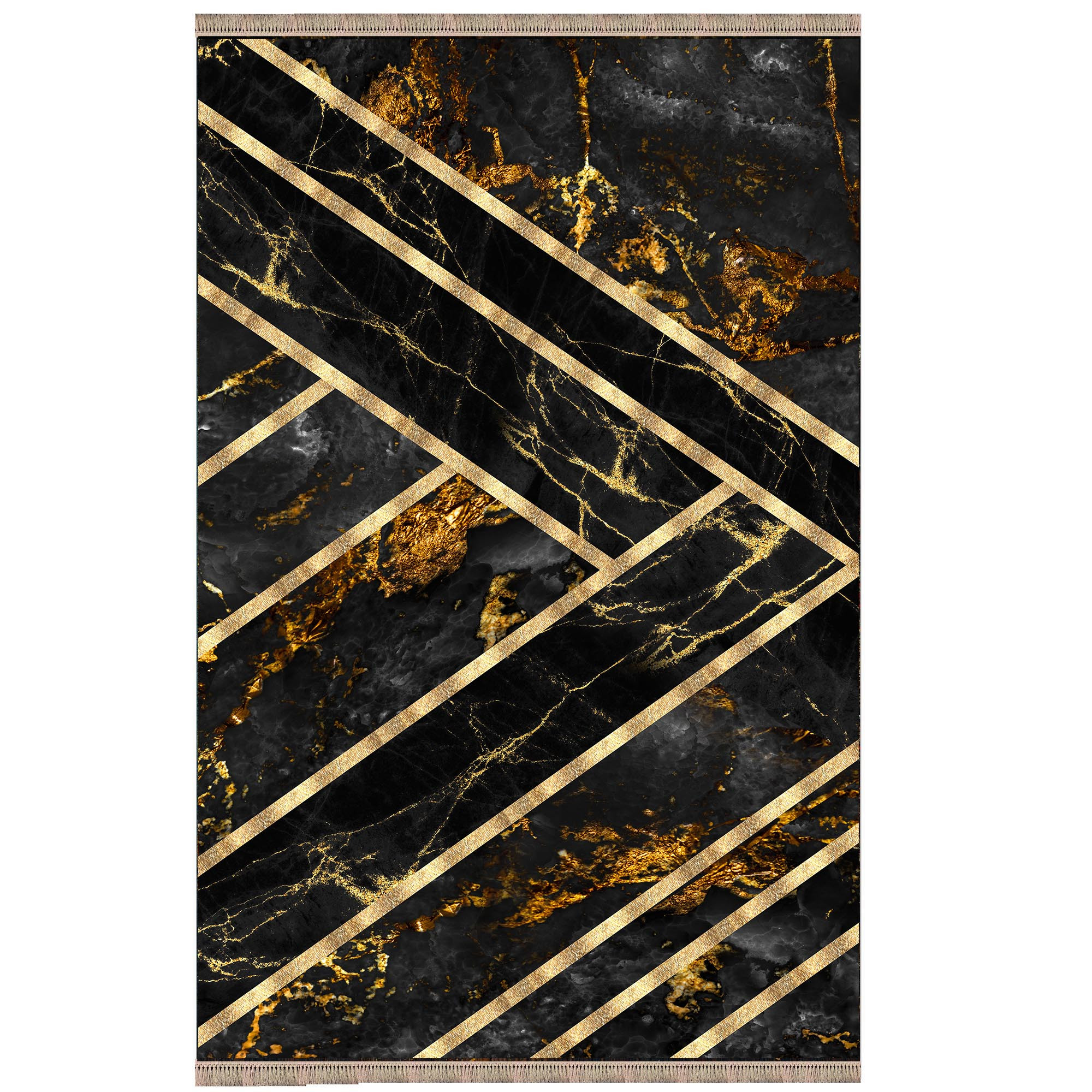 فرش پارچه ای طرح سنگ سیاه