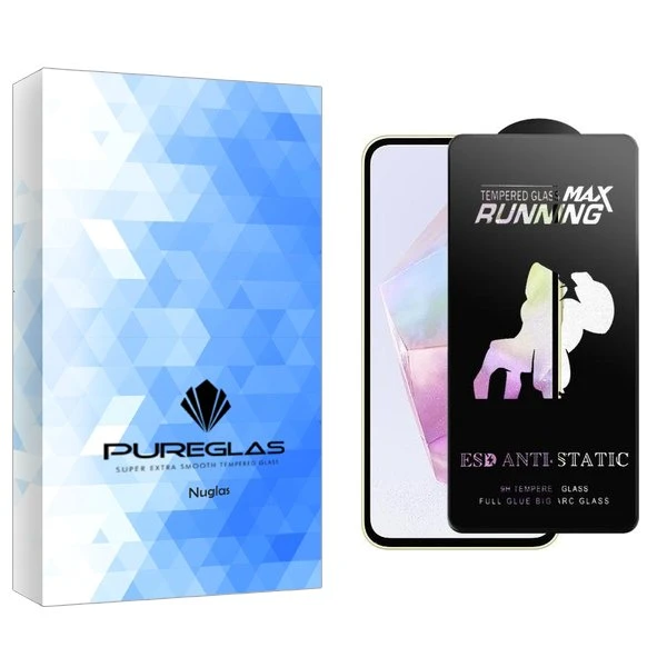 محافظ صفحه نمایش پیور گلس مدل NueGlasnewpkg Running Max مناسب برای گوشی موبایل سامسونگ Galaxy A35