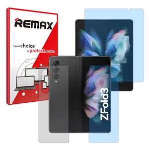 Remax Eye Care model anti-blue ray screen protector suitable for Samsung Galaxy Z Fold 3 mobile phone along with back protector