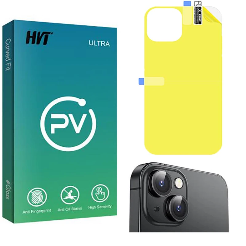  محافظ پشت گوشی اچ وی تی مدل PV مناسب برای گوشی موبایل اپل iPhone 14 به همراه محافظ لنز دوربین