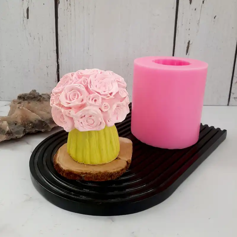 قالب شمع مدل دسته گل رز