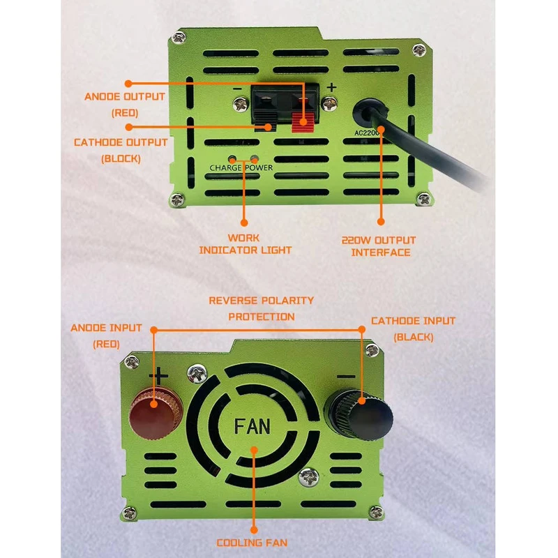 عکس شماره 2 : اینورتر و شارژر گلدن فالکن مدل ul-2000c