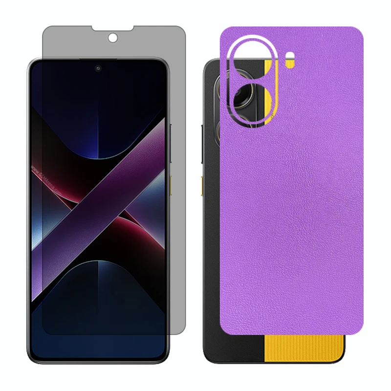 محافظ صفحه نمایش حریم شخصی گلس مدل Together مناسب برای گوشی موبایل شیائومی Poco X7 Pro به همراه برچسب پوششی پشت گوشی