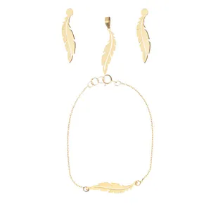 نیم ست طلا 18 عیار زنانه عدنان مدل GFH9950