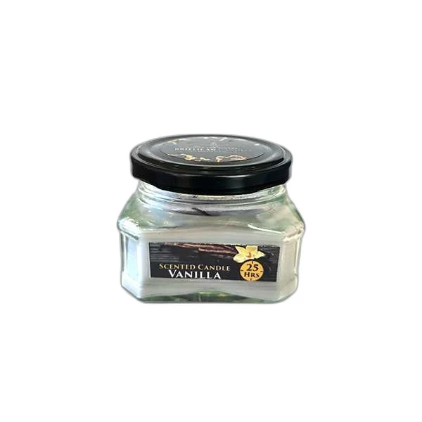 شمع دست ساز معطر مدل چهار ضلعی با رایحه وانیل زمان اتمام 25 ساعت