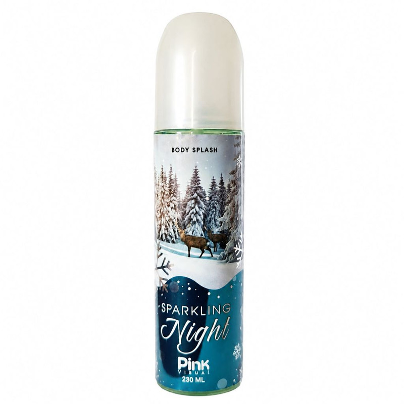 بادی اسپلش زنانه پینک ویژوآل مدل Sparkling Night NEW با رایحه خنک و شیرین حجم 230 میلی لیتر