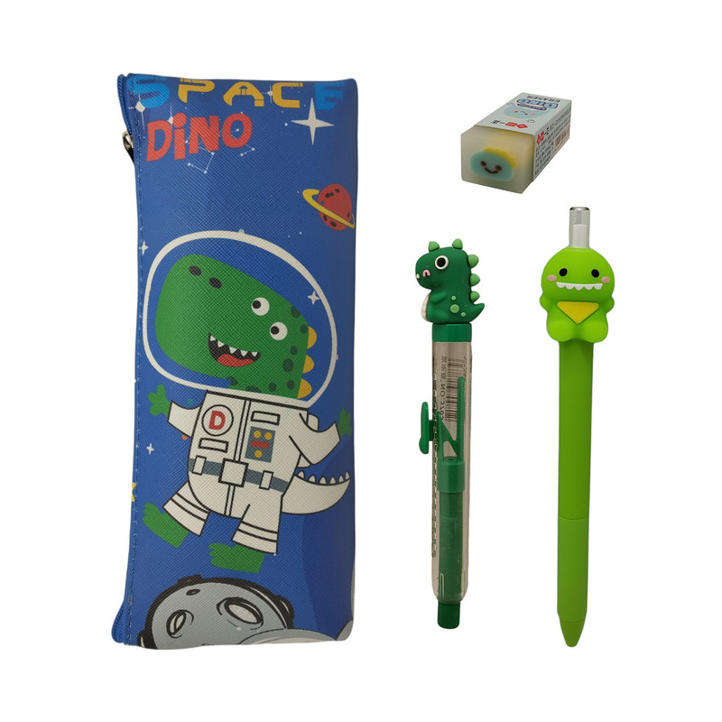 بسته لوازم تحریر مدل دایناسور مجموعه 4 عددی